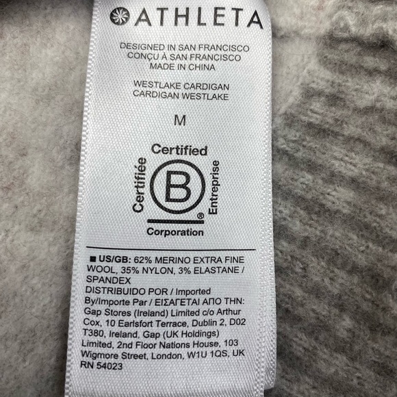 Athleta Westlake Wool Blend Cardigan W Medium Toasted Brown Heather - Picture 10 of 13